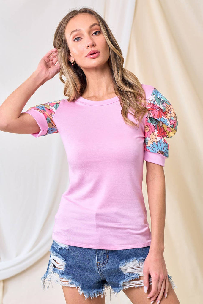 LMT3960-Show Me Some Love Top: PINK / L-lovely melody-Three Birdies Boutique, Women's Fashion Boutique Located in Kearney, MO
