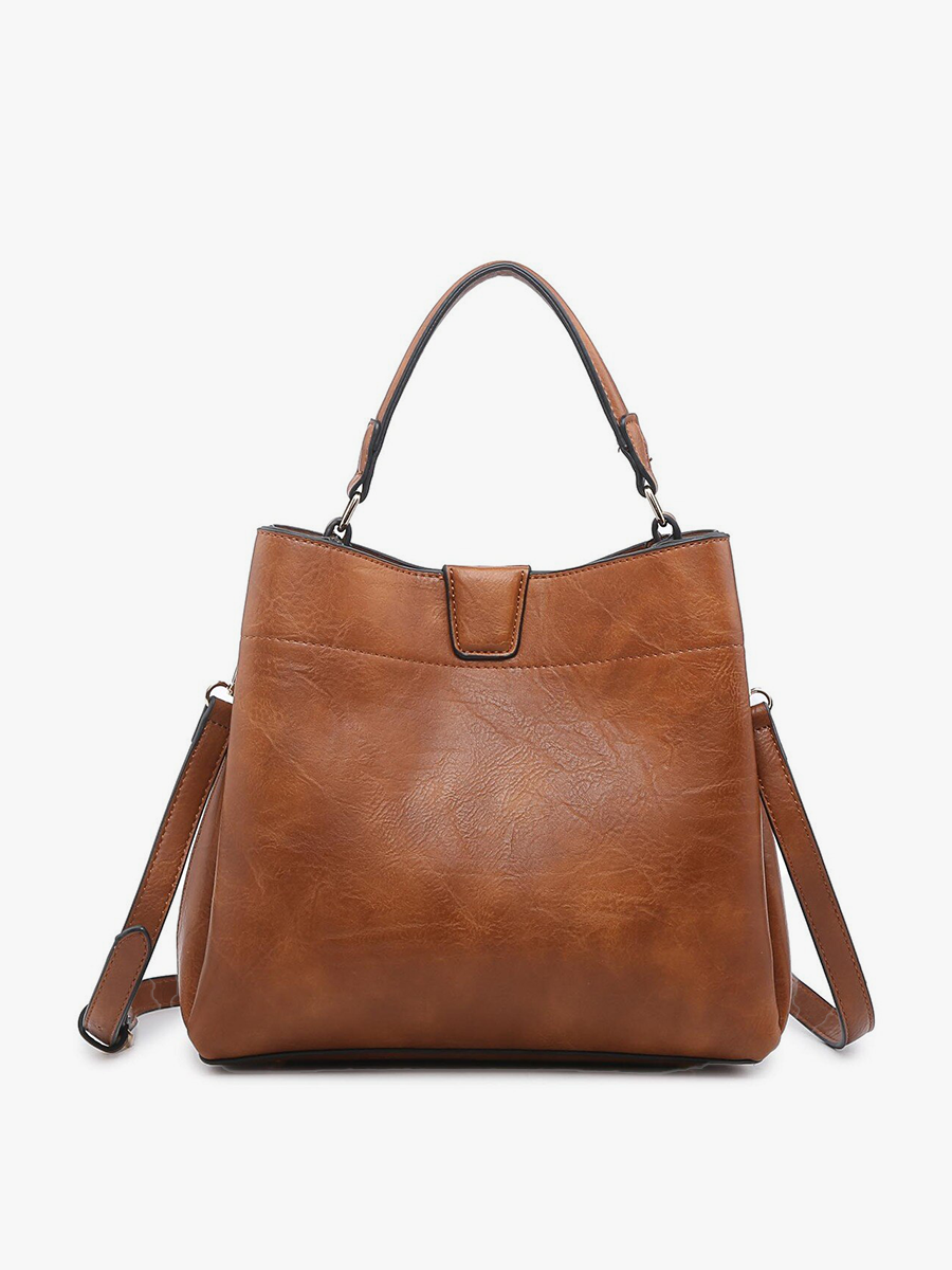Tati Satchel with Shoulder Strap - Brown { product_type }}