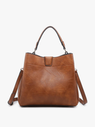 Tati Satchel with Shoulder Strap - Brown { product_type }}