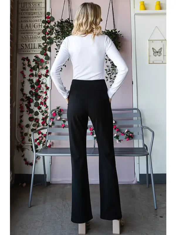 Flare Dress Pants-Pants-HEIMISH-Three Birdies Boutique, Women's Fashion Boutique Located in Kearney, MO