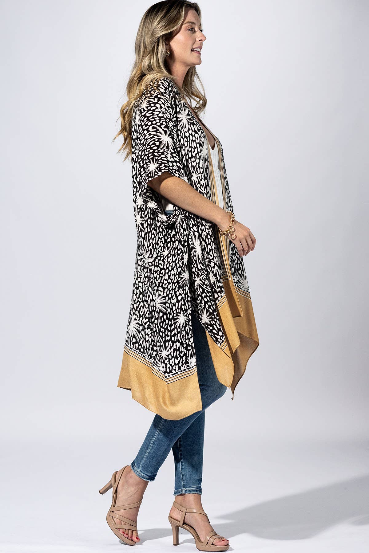 Sahara Nights Kimono: LEOPARD MULTI / 2 / One Size-Urbanista-Three Birdies Boutique, Women's Fashion Boutique Located in Kearney, MO