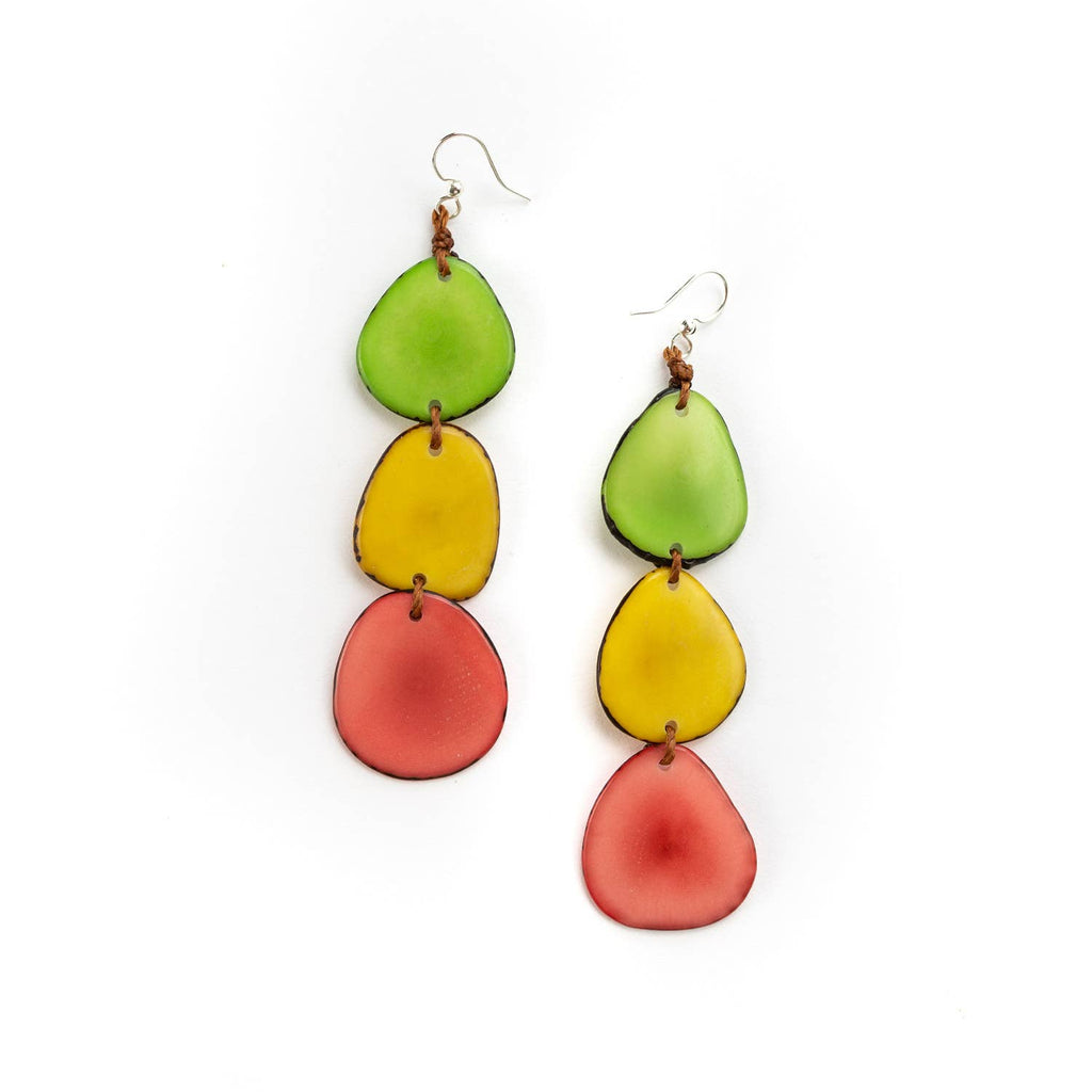 Bali Earrings: Mustard Yellow-Organic Tagua Jewelry-Three Birdies Boutique, Women's Fashion Boutique Located in Kearney, MO