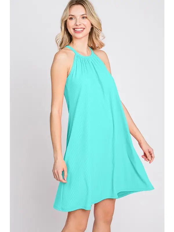Keyhole Button Back Summer Dress-Dresses-HEIMISH-Three Birdies Boutique, Women's Fashion Boutique Located in Kearney, MO