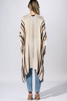 Eggshell Canyon Stripe Kimono: 12-EGGSHELL / 2 / One Size-Urbanista-Three Birdies Boutique, Women's Fashion Boutique Located in Kearney, MO