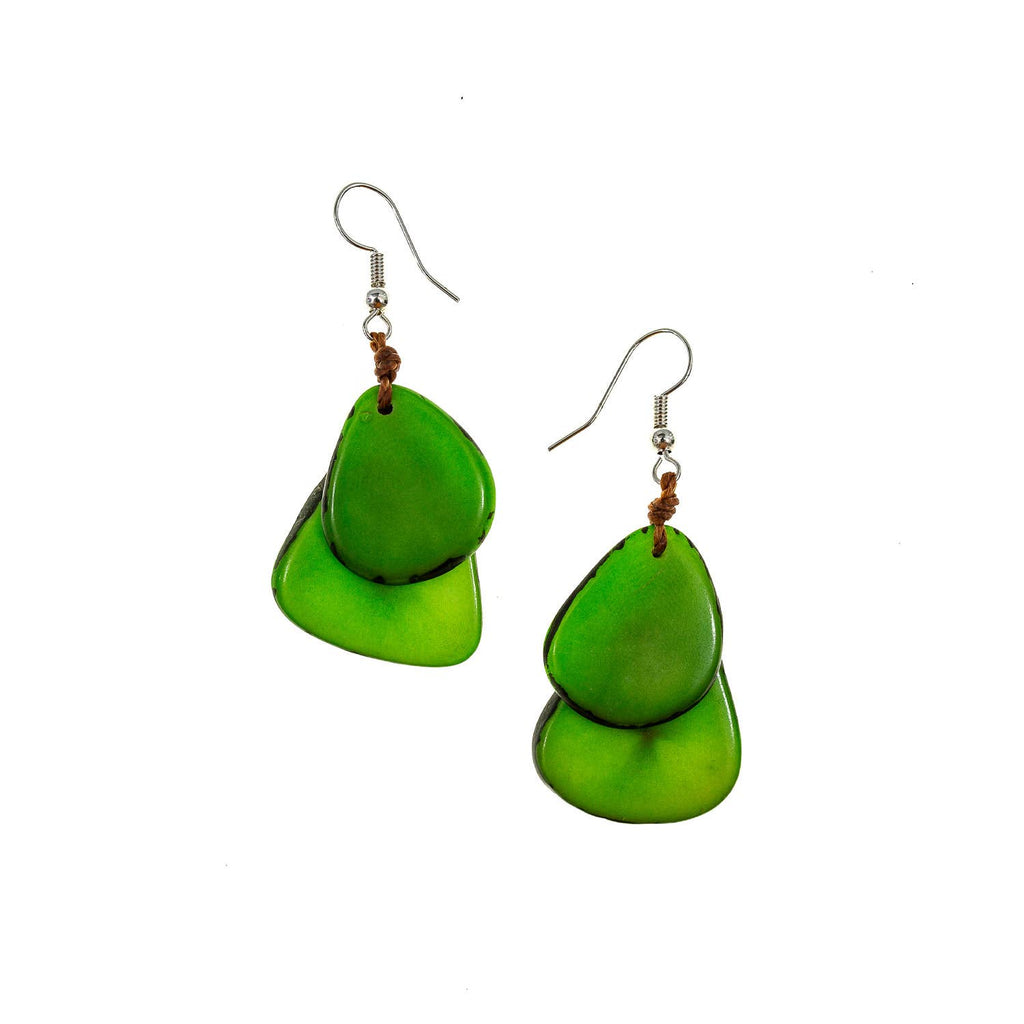 Fiesta Earrings: Melon-Organic Tagua Jewelry-Three Birdies Boutique, Women's Fashion Boutique Located in Kearney, MO