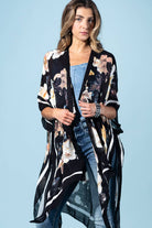 Moonlit Floral Kimono: Floral Multi { product_type }}