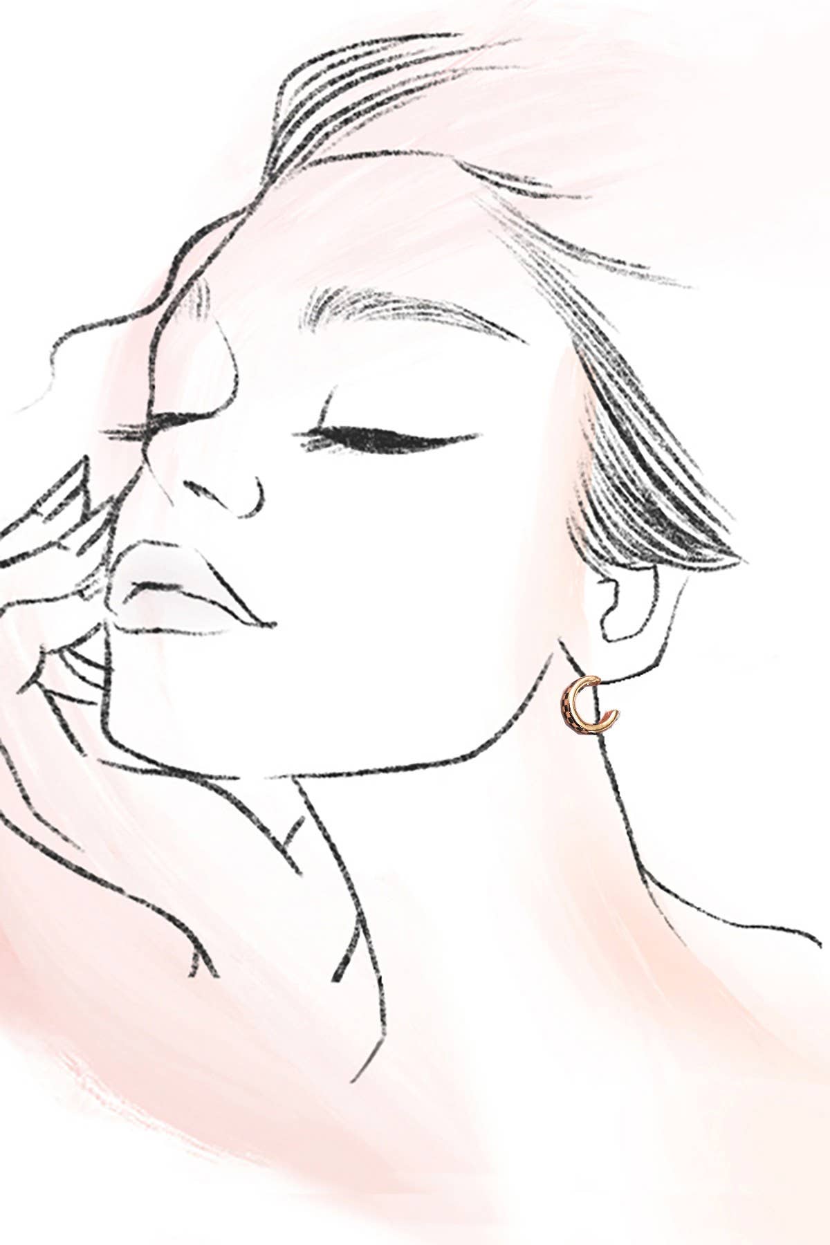 BAGUETTE STONE DOUBLE HOOP HUGGIE TRIO EARRINGS | 80E6906: GOLD-JOSSLYN by wall to wall-Three Birdies Boutique, Women's Fashion Boutique Located in Kearney, MO