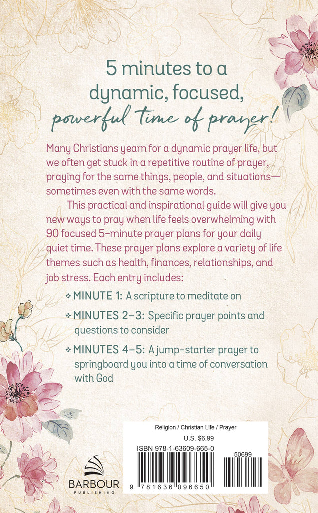 The 5-Minute Prayer Plan for When Life Is Overwhelming-Books-Barbour Publishing, Inc.-Three Birdies Boutique, Women's Fashion Boutique Located in Kearney, MO