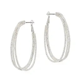 Layered Hoop Earrings-Earrings-What's Hot-Three Birdies Boutique, Women's Fashion Boutique Located in Kearney, MO
