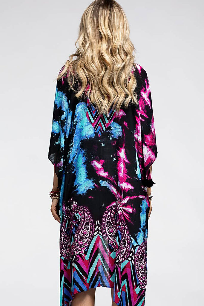 Cosmic Multi kimono-Urbanista-Three Birdies Boutique, Women's Fashion Boutique Located in Kearney, MO