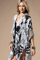 Grey Multi Kimono { product_type }}