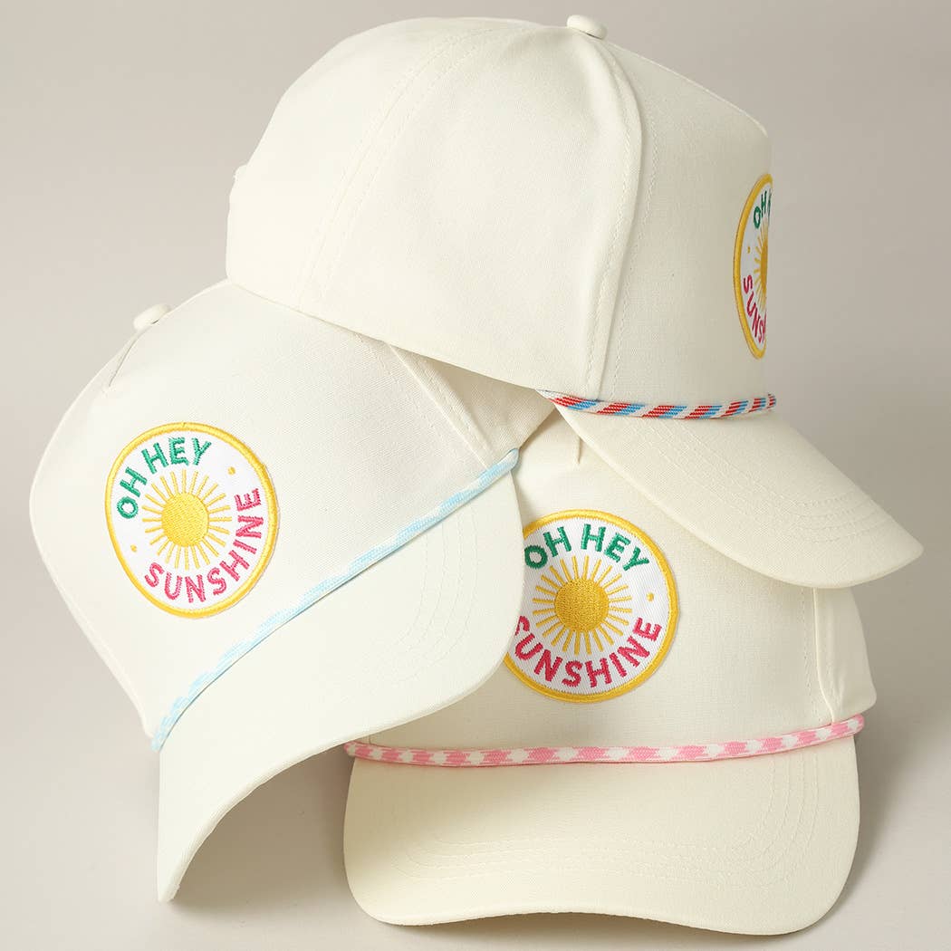 Oh Hey Sunshine Embroidery Patch Trucker Hat: MULTI / ONE SIZE { product_type }}
