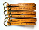 Scripture Wristlet Keychain Set - Full Grain Leather: Psalm 91:4 { product_type }}