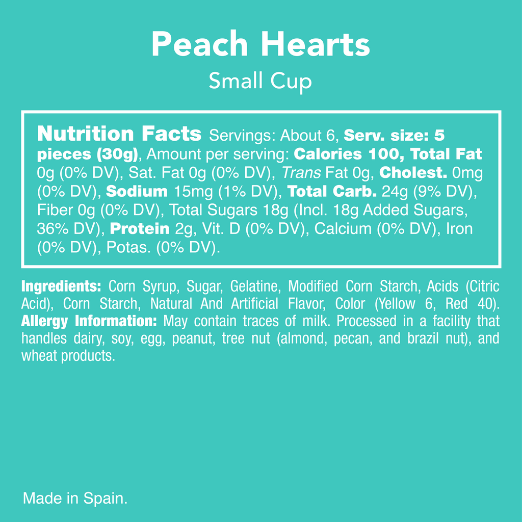 Peach Heart Gummies-Candy Club-Three Birdies Boutique, Women's Fashion Boutique Located in Kearney, MO