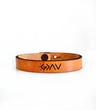 God is Greater Bracelet - G>^V - Thin Leather Bracelet-New Market Farmhouse-Three Birdies Boutique, Women's Fashion Boutique Located in Kearney, MO