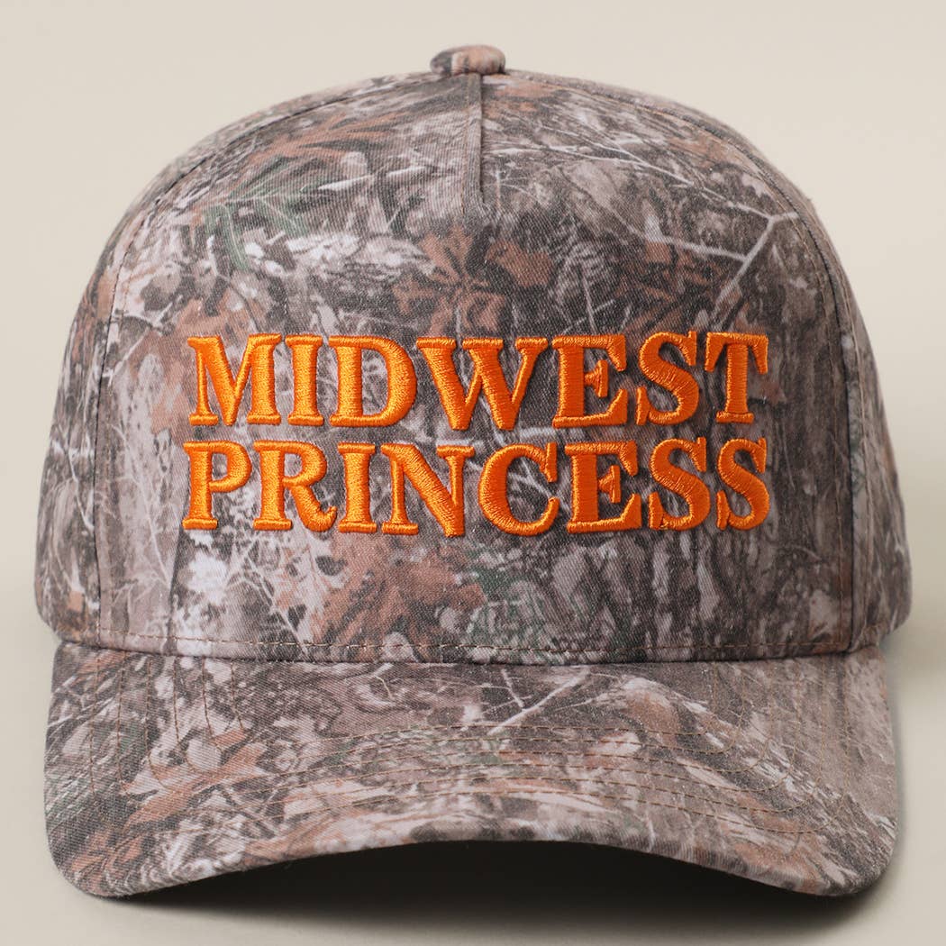 MIDWEST PRINCESS 3D Embroidered Camo Trucker Hat: LT. CAMO / ONE SIZE { product_type }}