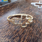 Cross Cuff Bracelet: Gold { product_type }}