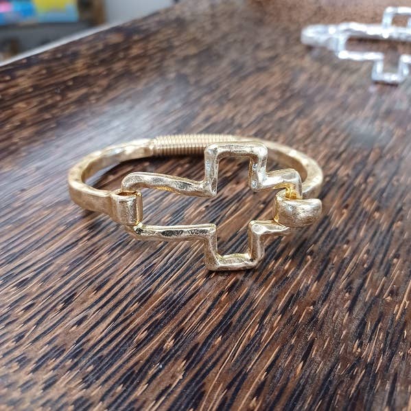 Cross Cuff Bracelet: Gold { product_type }}