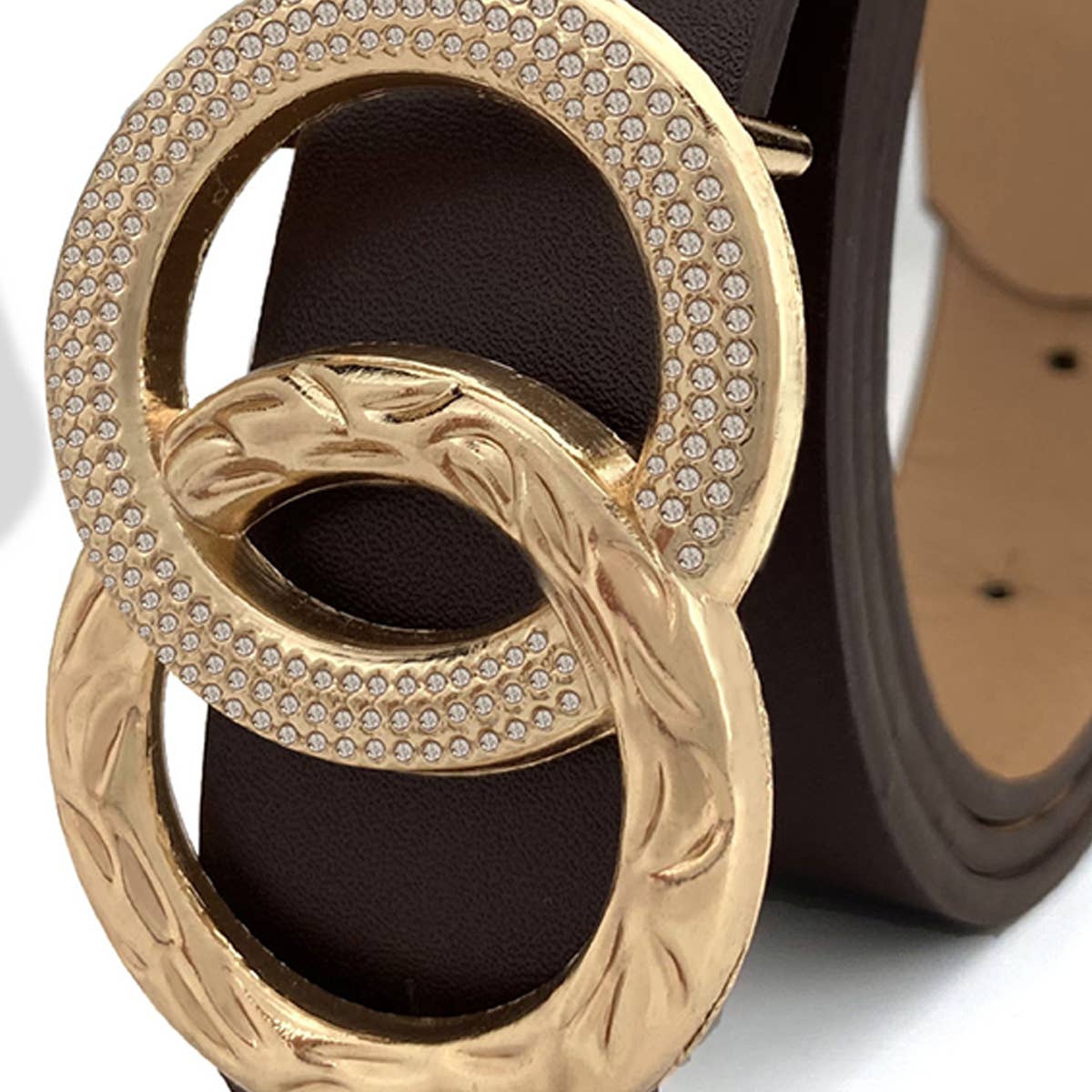Camel Double Buttons Belt { product_type }}
