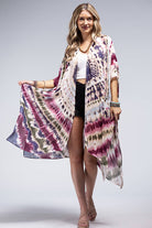 Tie-Dye Kimono Maroon { product_type }}