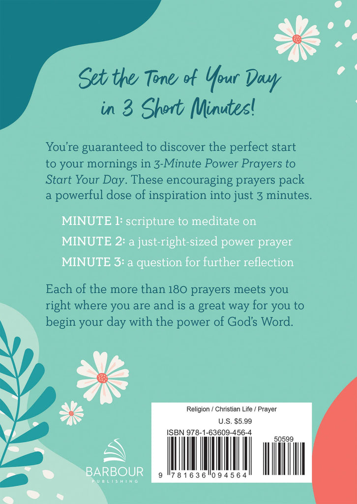 3-Minute Power Prayers to Start Your Day-Books-Barbour Publishing, Inc.-Three Birdies Boutique, Women's Fashion Boutique Located in Kearney, MO