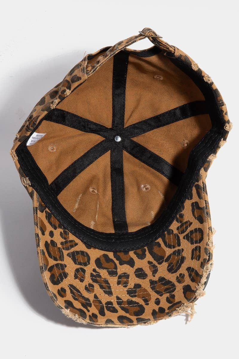 Leopard Print Baseball Cap: DBR { product_type }}