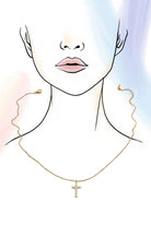 Cross Necklace Gold { product_type }}