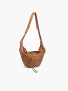 Leigh Distressed Hobo Bag: Dusty Blue { product_type }}