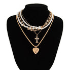 Layered Gold Heart Locket Necklace { product_type }}
