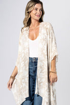 Beige Stripe Sheer Kimono { product_type }}