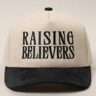 RAISING BELIEVERS Suede Two-Tone Trucker Hat - Black { product_type }}