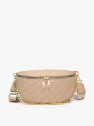 Sylvie Quilted Belt Bag: Bone { product_type }}