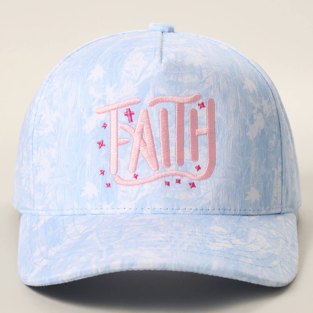 FAITH Embroidered Camo Trucker Hat: PINK CAMO / ONE SIZE { product_type }}