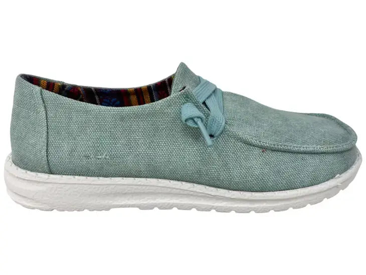 Turquoise Holly Gypsy Jazz Slip On Sneakers-Shoes-Gypsy Jazz-Three Birdies Boutique, Women's Fashion Boutique Located in Kearney, MO