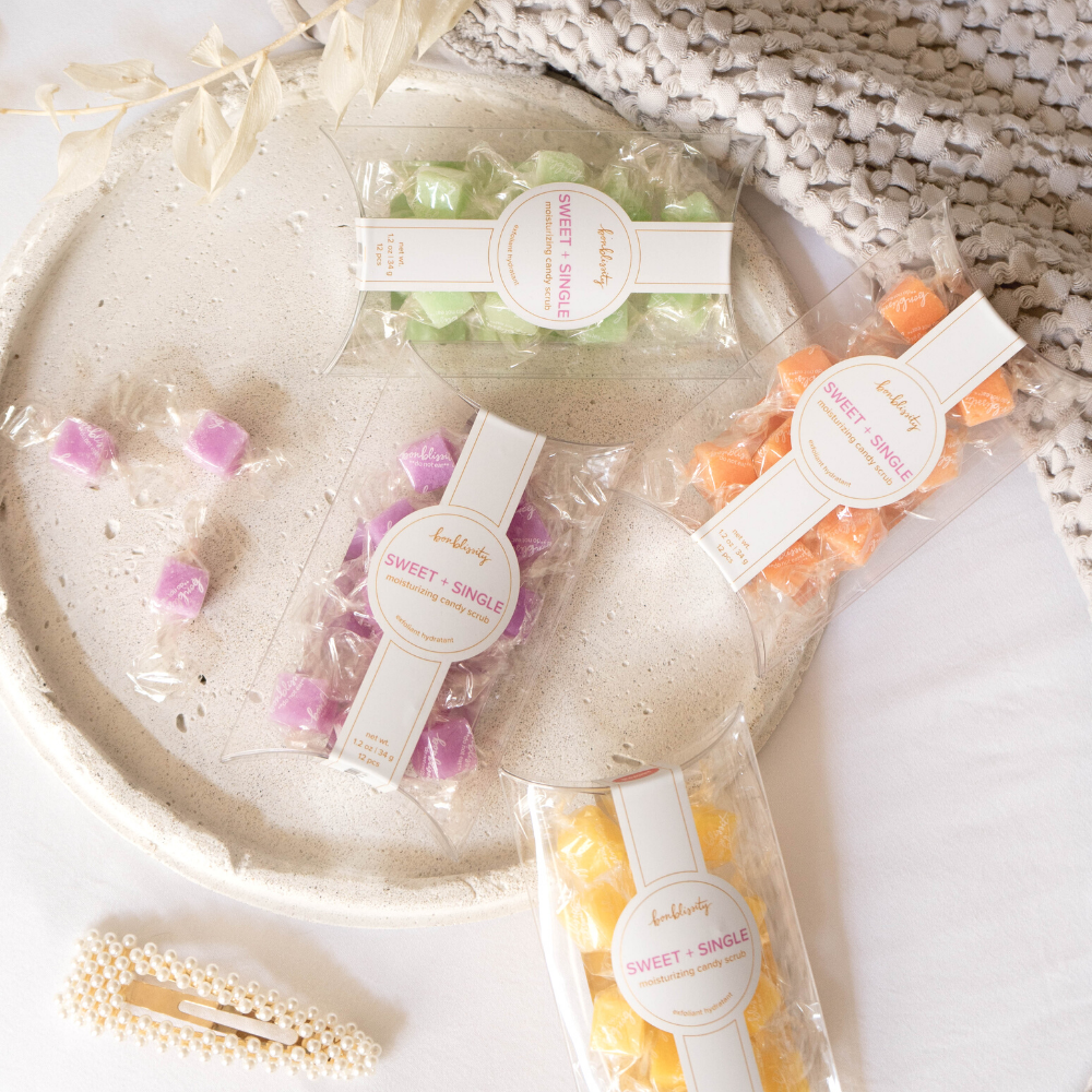 Mini Me Sugar Cube Candy Scrub-Bonblissity-Three Birdies Boutique, Women's Fashion Boutique Located in Kearney, MO