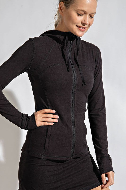 Fitted Jacket With Hood-Top-Rae Mode-Three Birdies Boutique, Women's Fashion Boutique Located in Kearney, MO