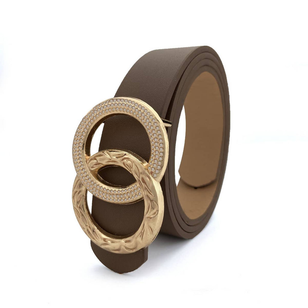 Camel Double Buttons Belt-ACCITY-Three Birdies Boutique, Women's Fashion Boutique Located in Kearney, MO