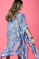Royal Paisley Viscose Kimono: Blue Paisley-Urbanista-Three Birdies Boutique, Women's Fashion Boutique Located in Kearney, MO