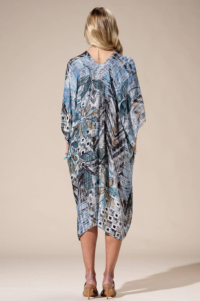 Denim Multi Kimono-Urbanista-Three Birdies Boutique, Women's Fashion Boutique Located in Kearney, MO