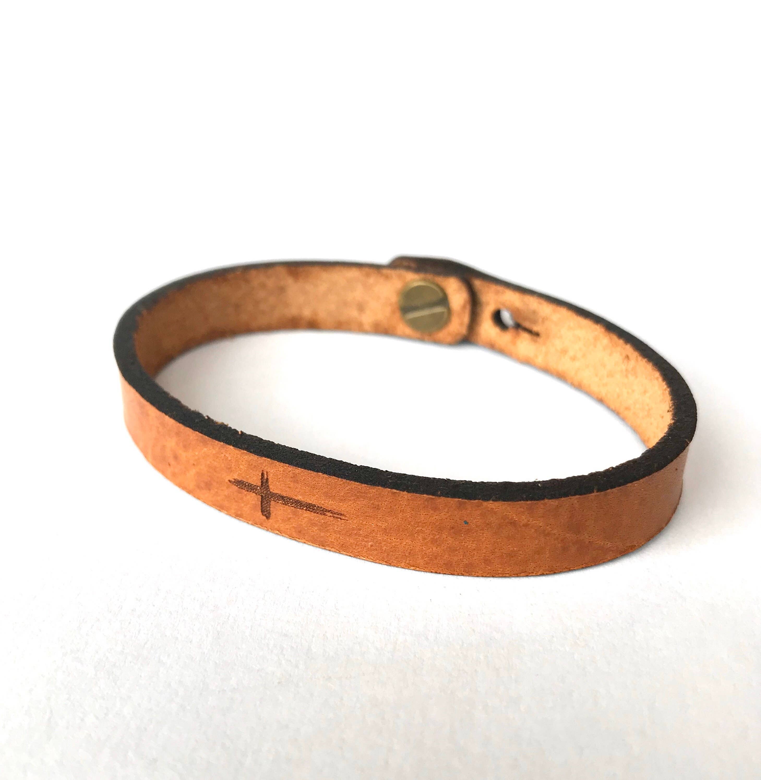 Cross Thin Leather Bracelet - Easter: Cross (Image) { product_type }}