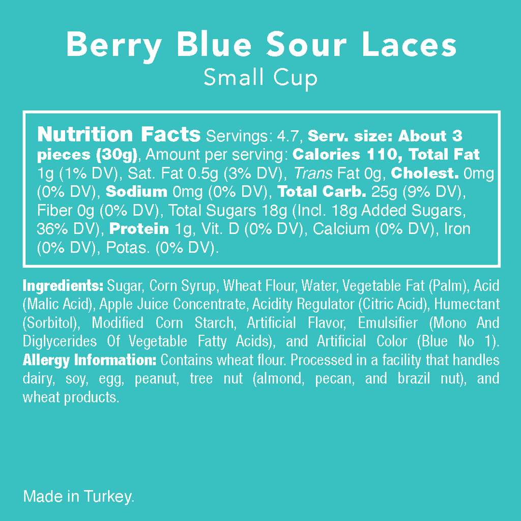 Berry Blue Sour Laces-Candy Club-Three Birdies Boutique, Women's Fashion Boutique Located in Kearney, MO