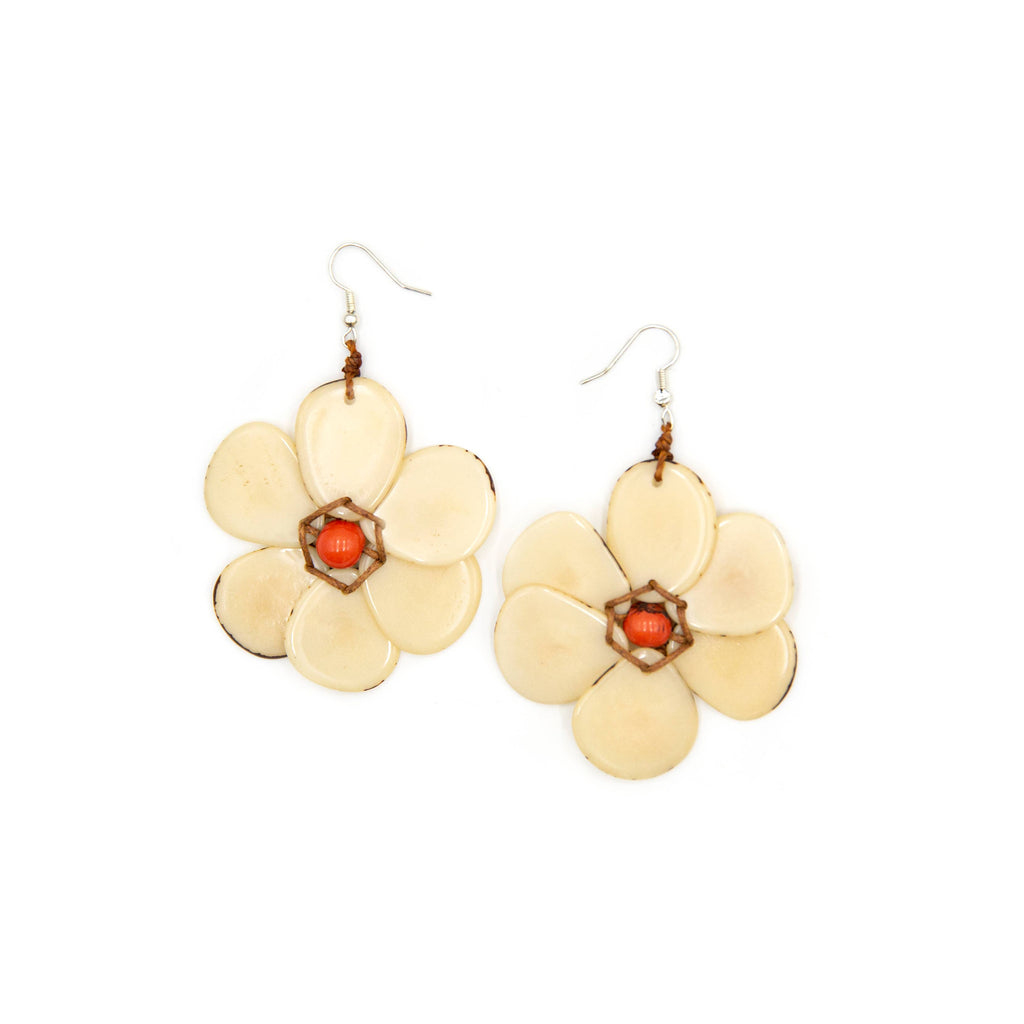 Rosalia Earrings-Organic Tagua Jewelry-Three Birdies Boutique, Women's Fashion Boutique Located in Kearney, MO