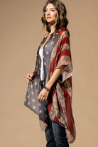 Vintage USA Print Kimono { product_type }}