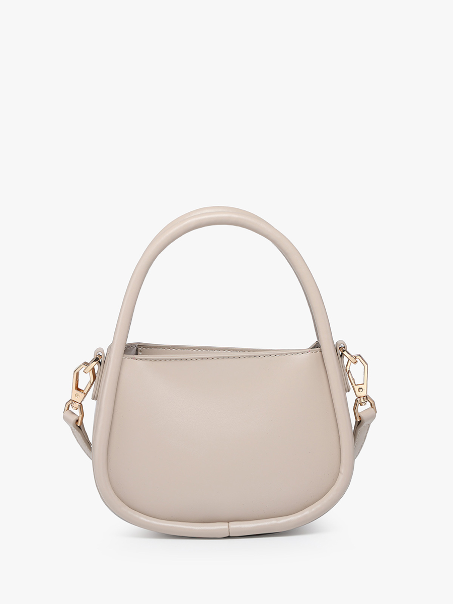 Dakota Mini Crossbody Bag with Dual Handles: Light Beige { product_type }}