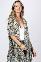 Wild Essence Leopard Print Kimono { product_type }}