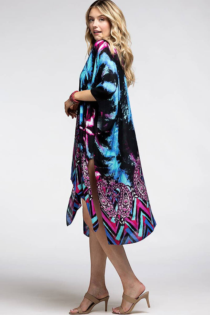 Cosmic Multi kimono-Urbanista-Three Birdies Boutique, Women's Fashion Boutique Located in Kearney, MO