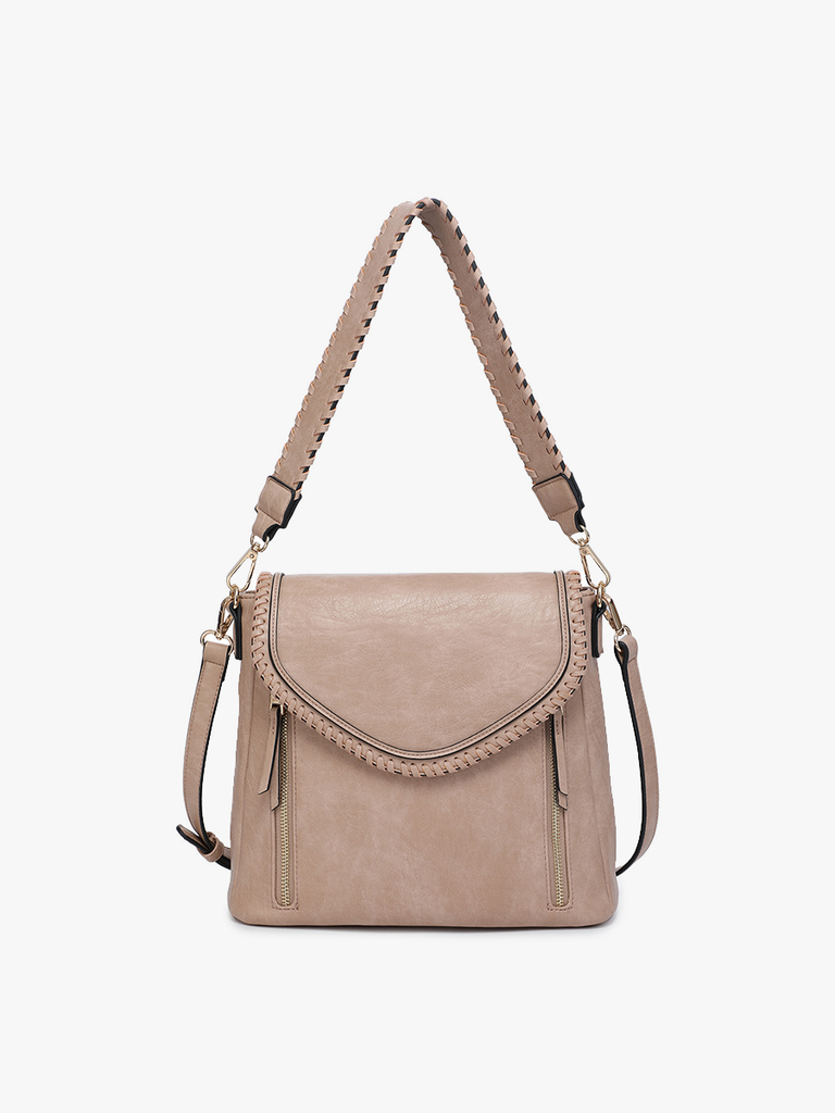 Lorelei Whipstitch Trim Crossbody-Jen & Co.-Three Birdies Boutique, Women's Fashion Boutique Located in Kearney, MO