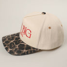 PRAY BIG Y'ALL Embroidery Two-Tone Trucker Hat - Leopard { product_type }}
