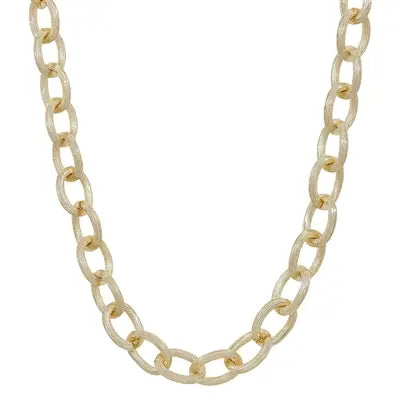 Gold Textured Open Chain 16-18"-Necklaces-What's Hot-Three Birdies Boutique, Women's Fashion Boutique Located in Kearney, MO