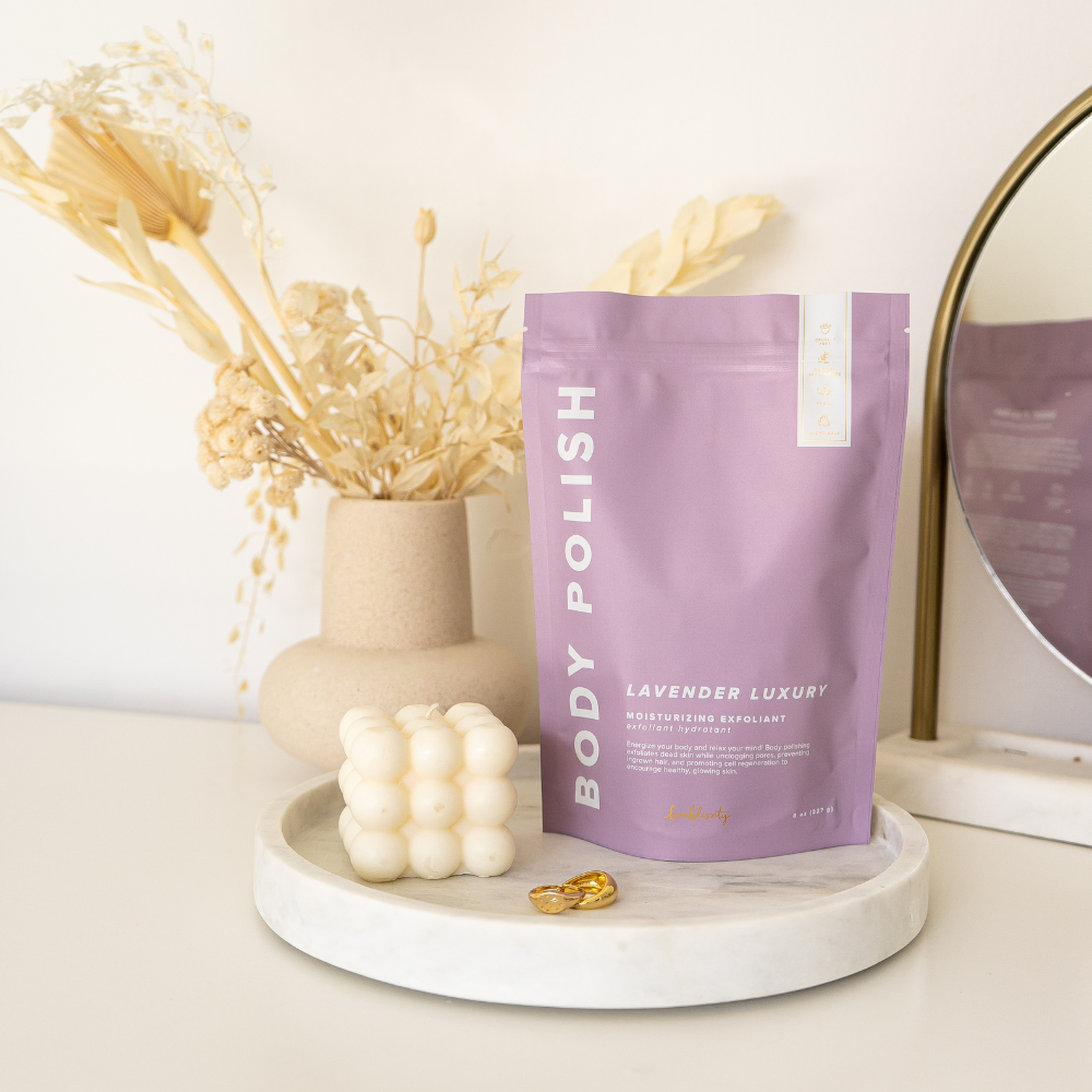 Body Polish Body Scrub - Lavender Luxury (MSRP $24)-Bonblissity-Three Birdies Boutique, Women's Fashion Boutique Located in Kearney, MO
